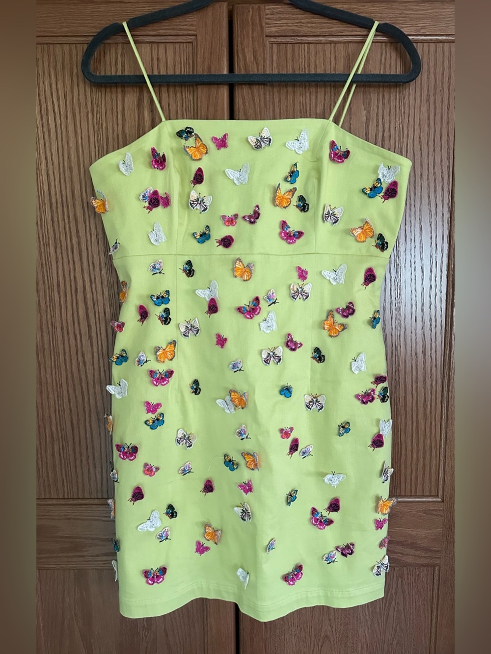 Anthropologie Maeve Brynne 3D Butterfly Spaghetti Strap Dress